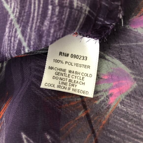 Kirra sheer purple feather paint print sheer tank - Picture 5 of 5